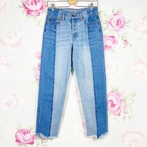 American Eagle Outfitters AEO Vintage High Rise Two Tone Denim Jeans 4